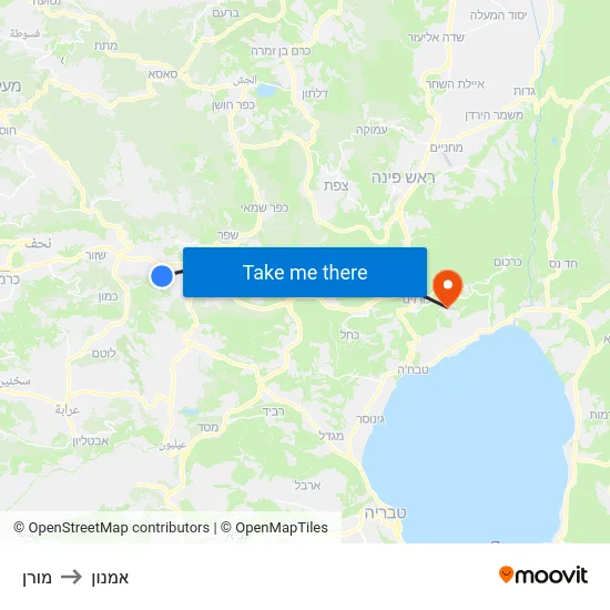 מורן to אמנון map