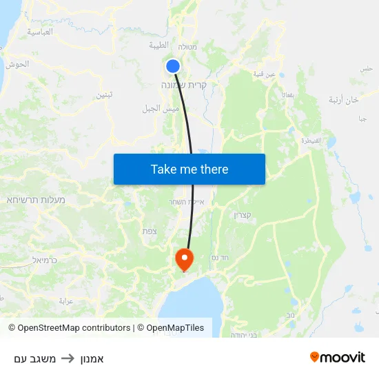 משגב עם to אמנון map
