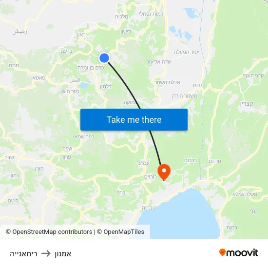 ריחאנייה to אמנון map