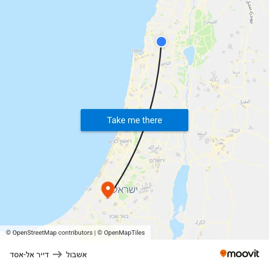 דייר אל-אסד to אשבול map