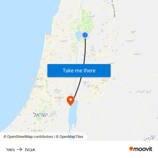 גשור to אבנת map