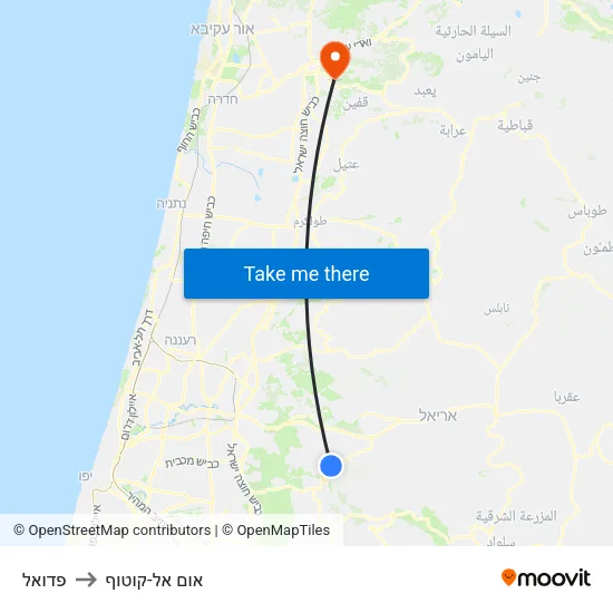 פדואל to אום אל-קוטוף map