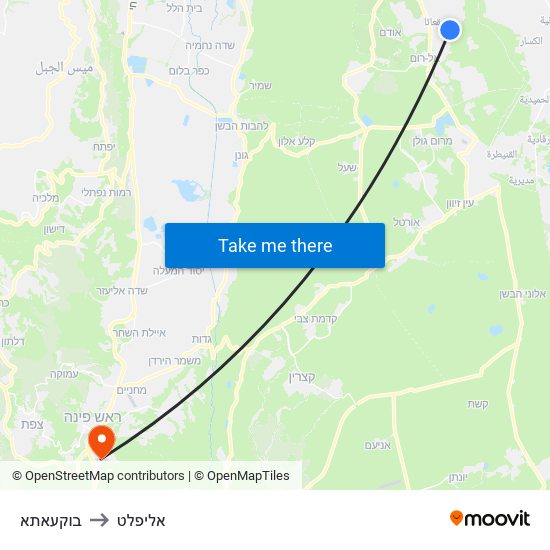 בוקעאתא to אליפלט map