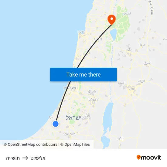 תושייה to אליפלט map