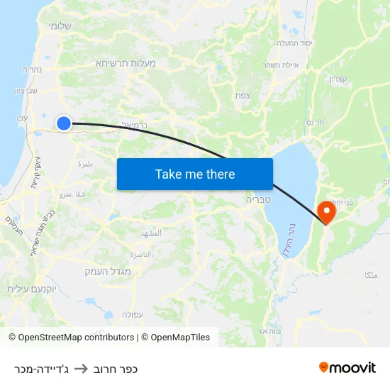 ג'דיידה-מכר to כפר חרוב map