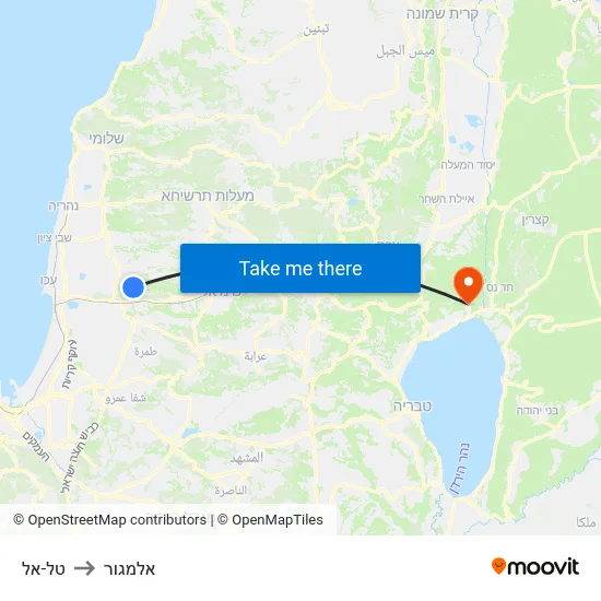 טל-אל to אלמגור map