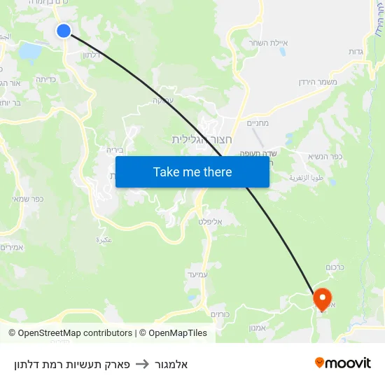 פארק תעשיות רמת דלתון to אלמגור map