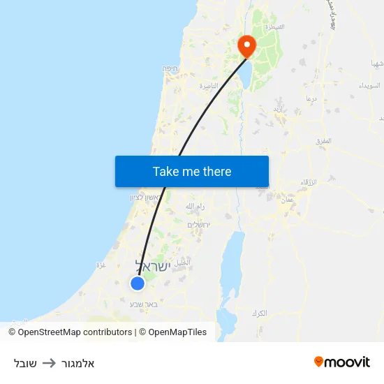 שובל to אלמגור map
