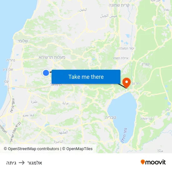גיתה to אלמגור map