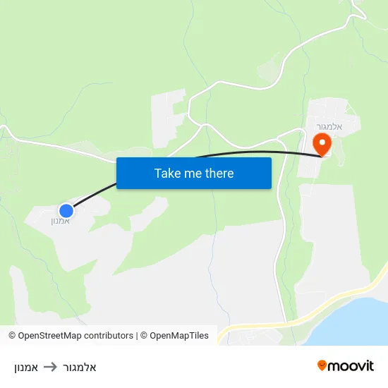 אמנון to אלמגור map