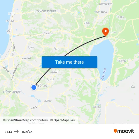 גבת to אלמגור map