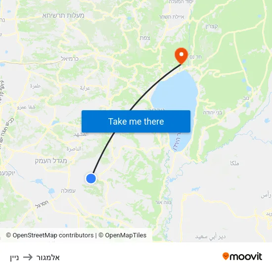 ניין to אלמגור map