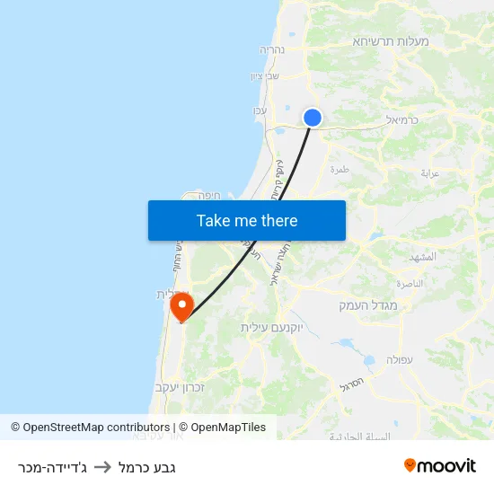 ג'דיידה-מכר to גבע כרמל map