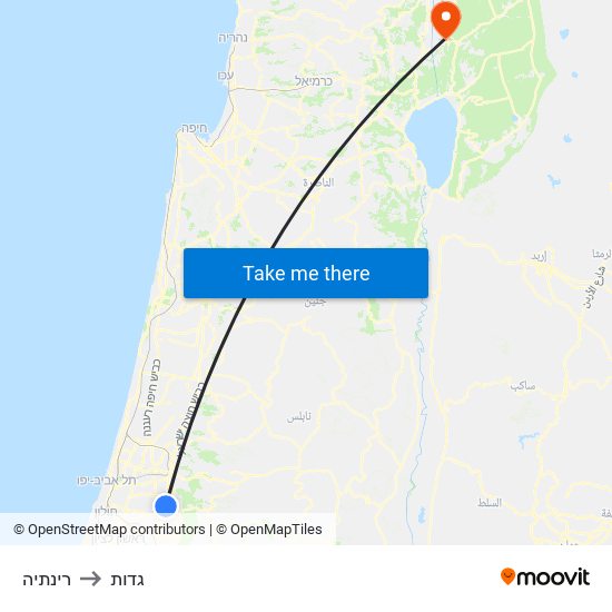 רינתיה to גדות map