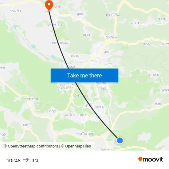 אביעזר to גיזו map