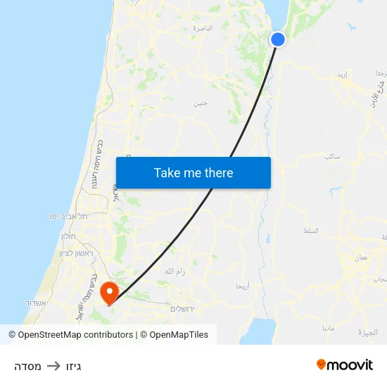 מסדה to גיזו map