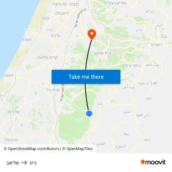 אליאב to גיזו map