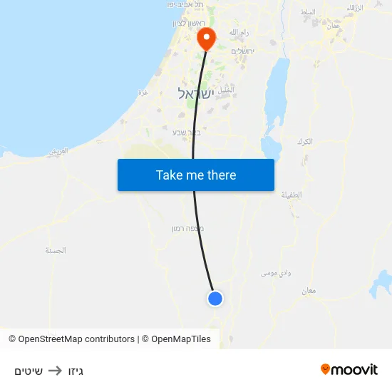 שיטים to גיזו map