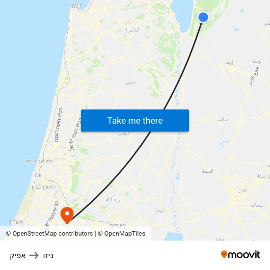 אפיק to גיזו map
