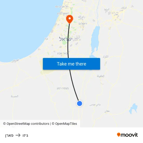 פארן to גיזו map