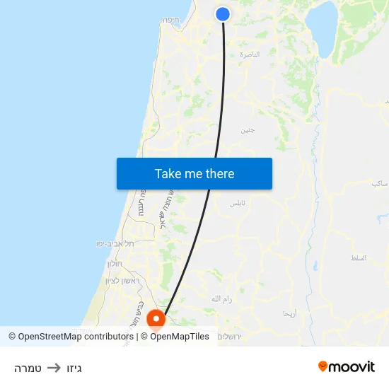 טמרה to גיזו map