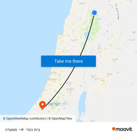 מסעדה to בית הגדי map