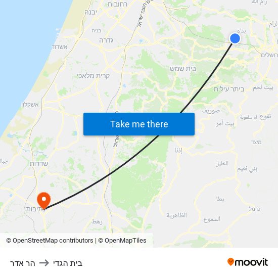 הר אדר to בית הגדי map