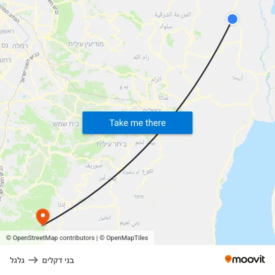 גלגל to בני דקלים map