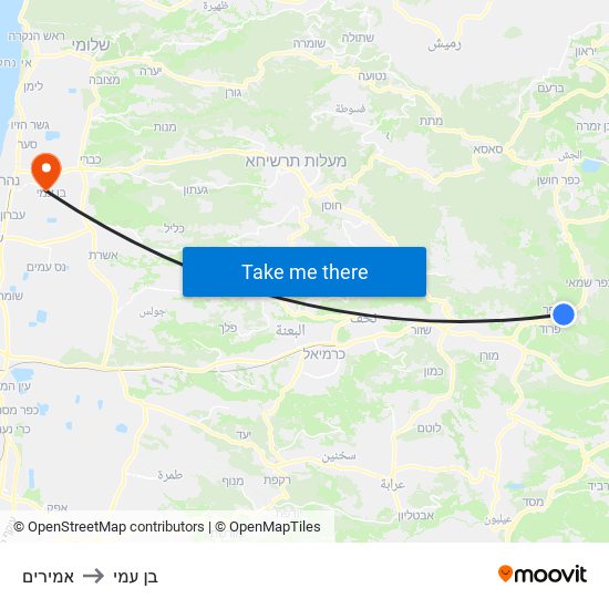 אמירים to בן עמי map