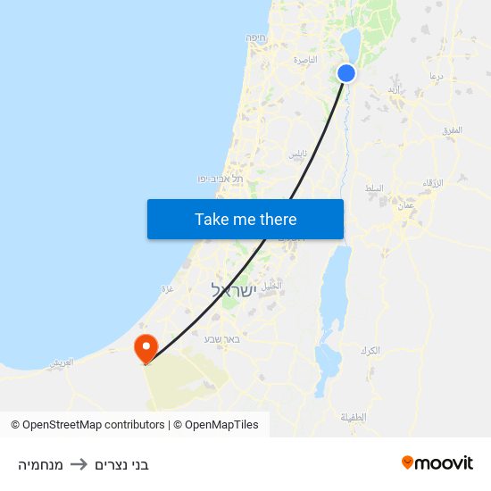 מנחמיה to בני נצרים map