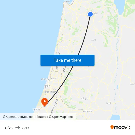 עילוט to בניה map