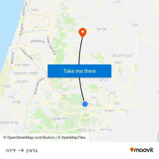 ידידה to ברוכין map