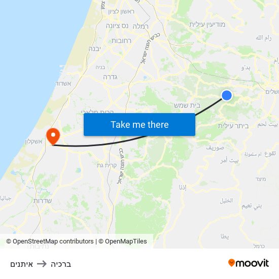 איתנים to ברכיה map