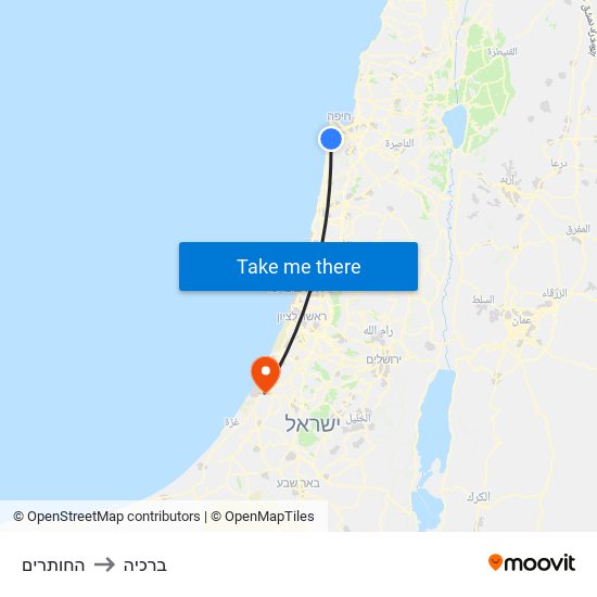 החותרים to ברכיה map