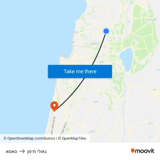סאסא to גאולי תימן map