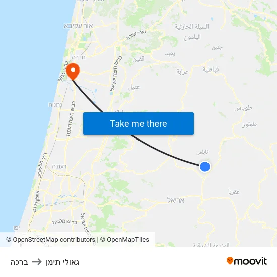 ברכה to גאולי תימן map