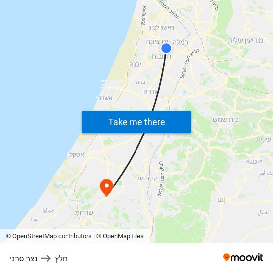 נצר סרני to חלץ map