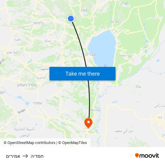 אמירים to חמדיה map