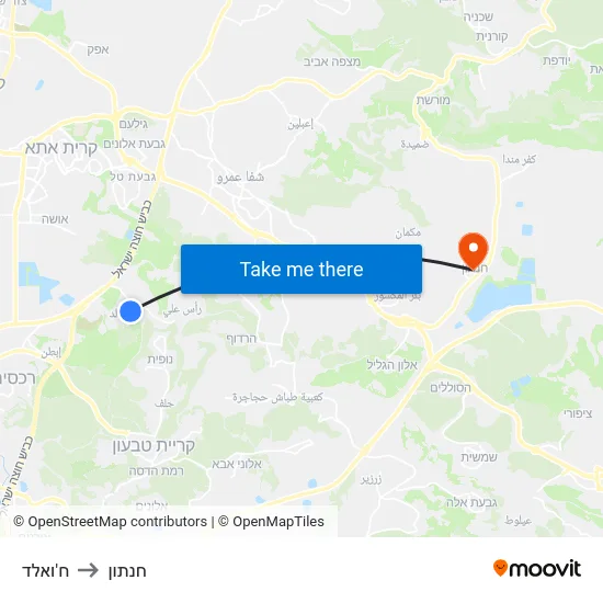 ח'ואלד to חנתון map