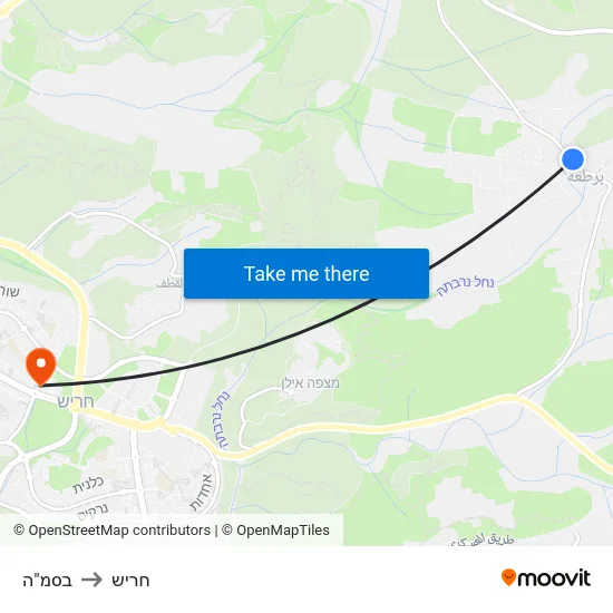 בסמ"ה to חריש map