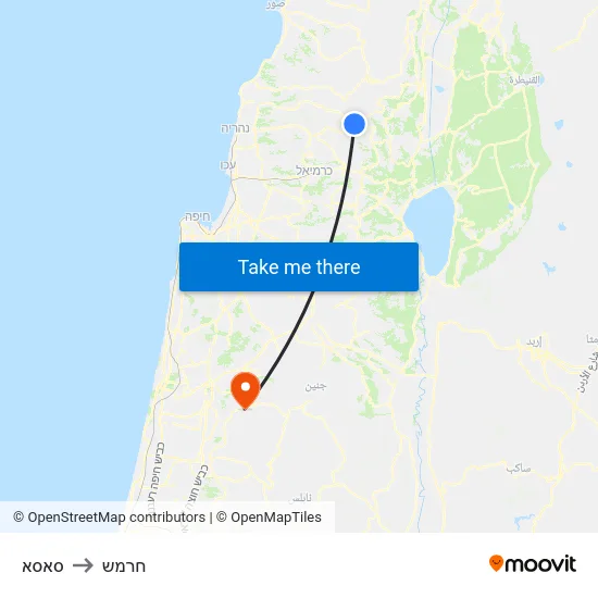 סאסא to חרמש map