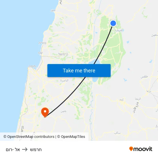 אל -רום to חרמש map