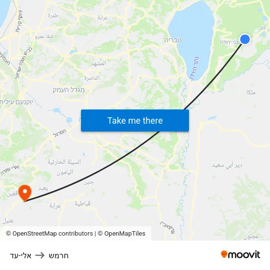 אלי-עד to חרמש map