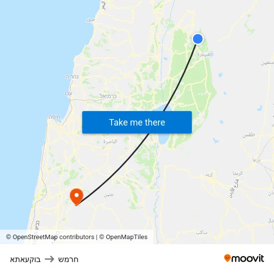 בוקעאתא to חרמש map