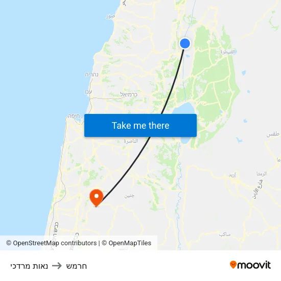 נאות מרדכי to חרמש map