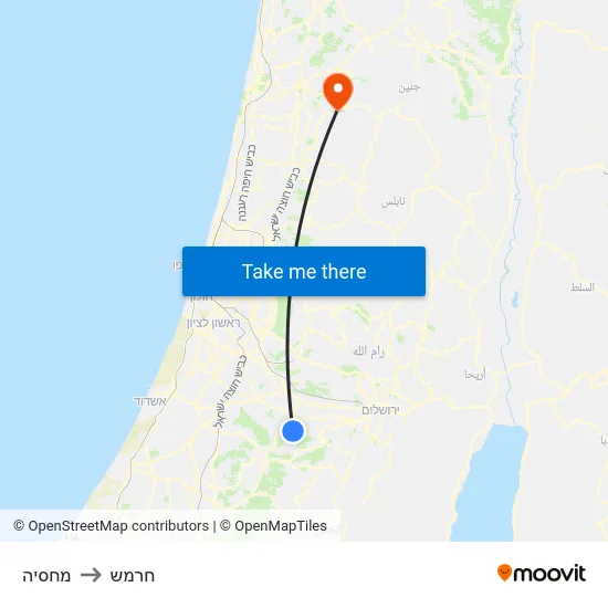 מחסיה to חרמש map