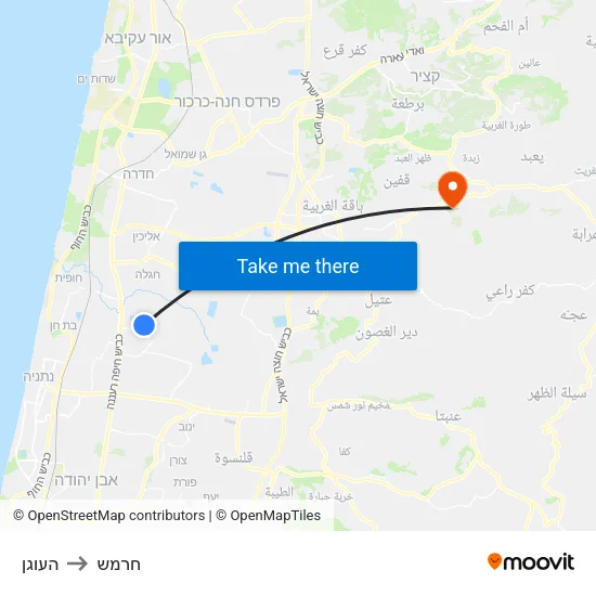 העוגן to חרמש map