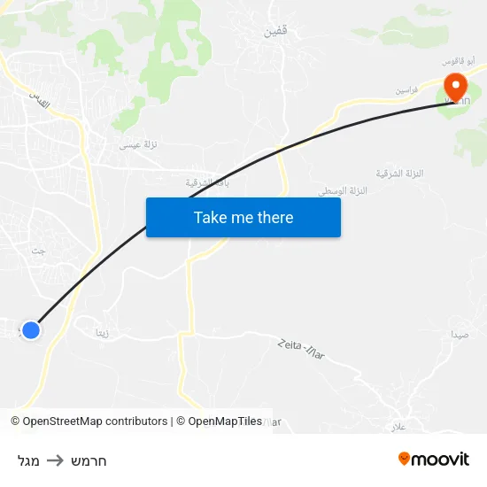 מגל to חרמש map