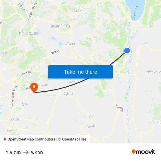 נווה אור to חרמש map