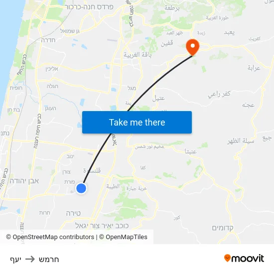 יעף to חרמש map